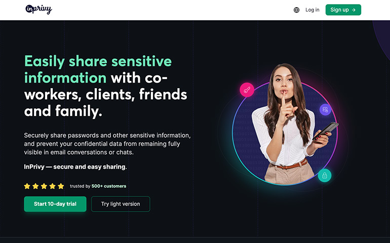 Screenshot InPrivy Secure Sharing